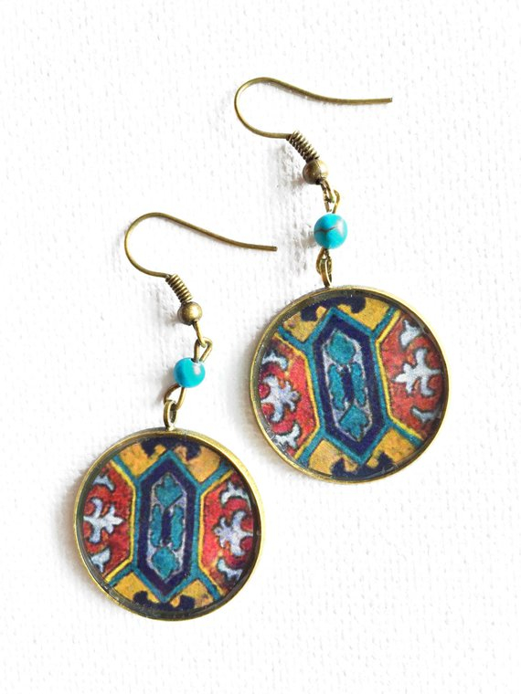 BOHO dangle earrings - Ethnic - Tribal - Moroccan