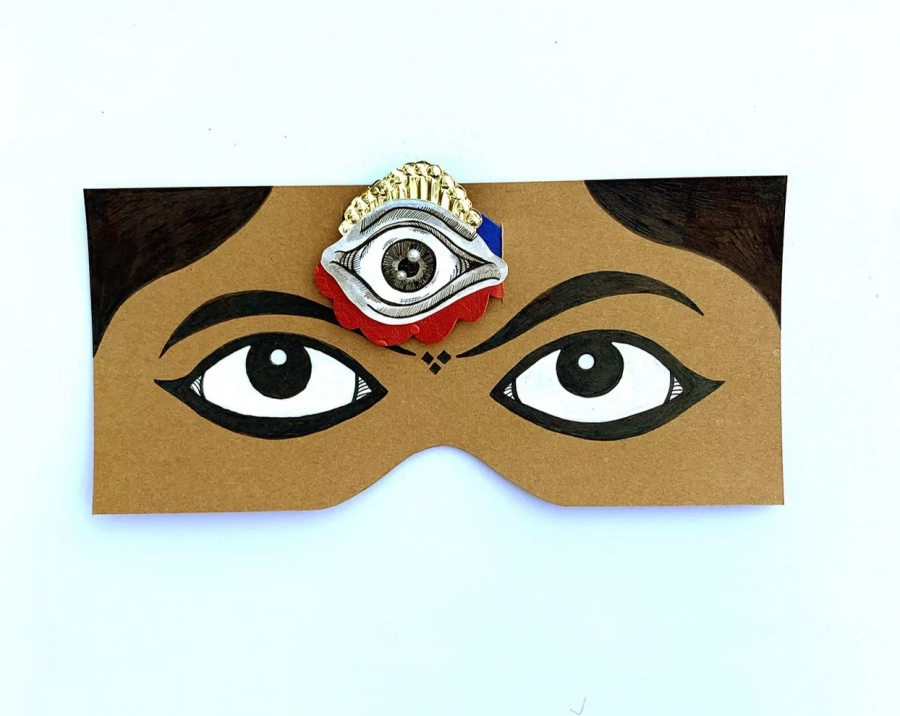 Handmade third eye stickers