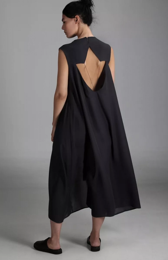 Geometrical Edgy Black Dress