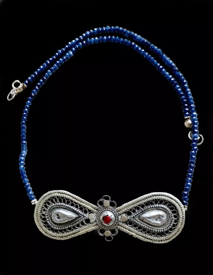 Handmade Malileh Made With Varsho Necklace Choker By Turkman Artisans
