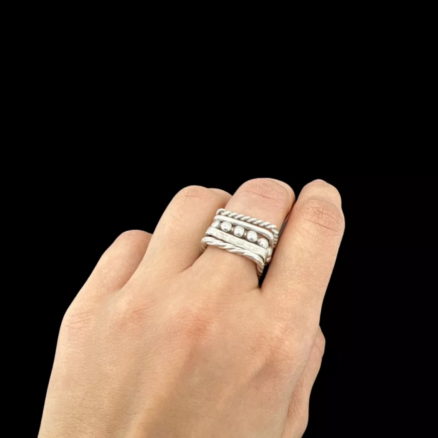 handmade silver minimal stackable rings