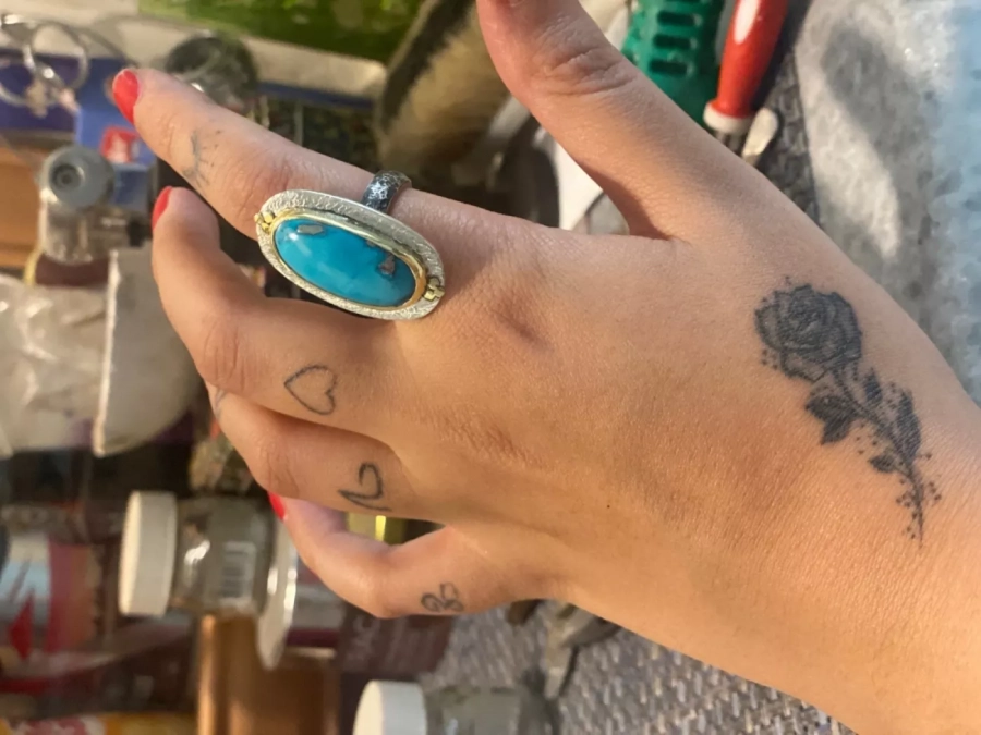 Persian Turquoise Stone Handmade Ring 