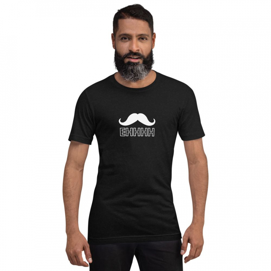 mustache unisex tshirt in different colros