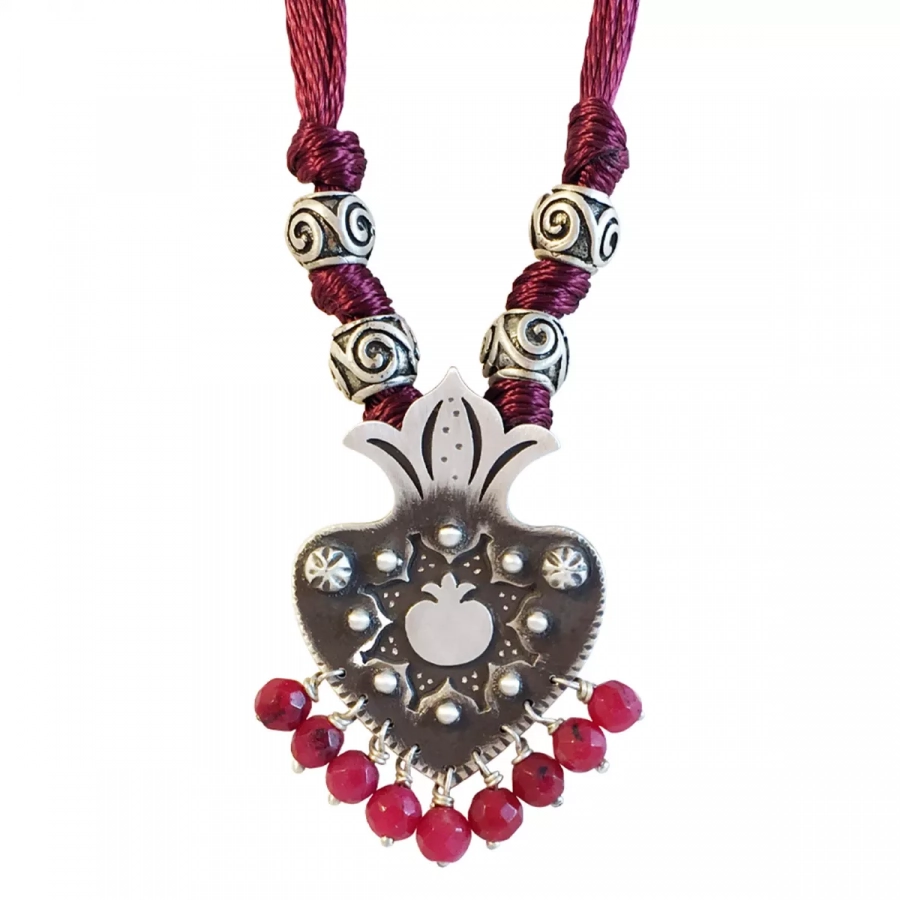Heart Of Pomegranate Yalda Silver Pendant