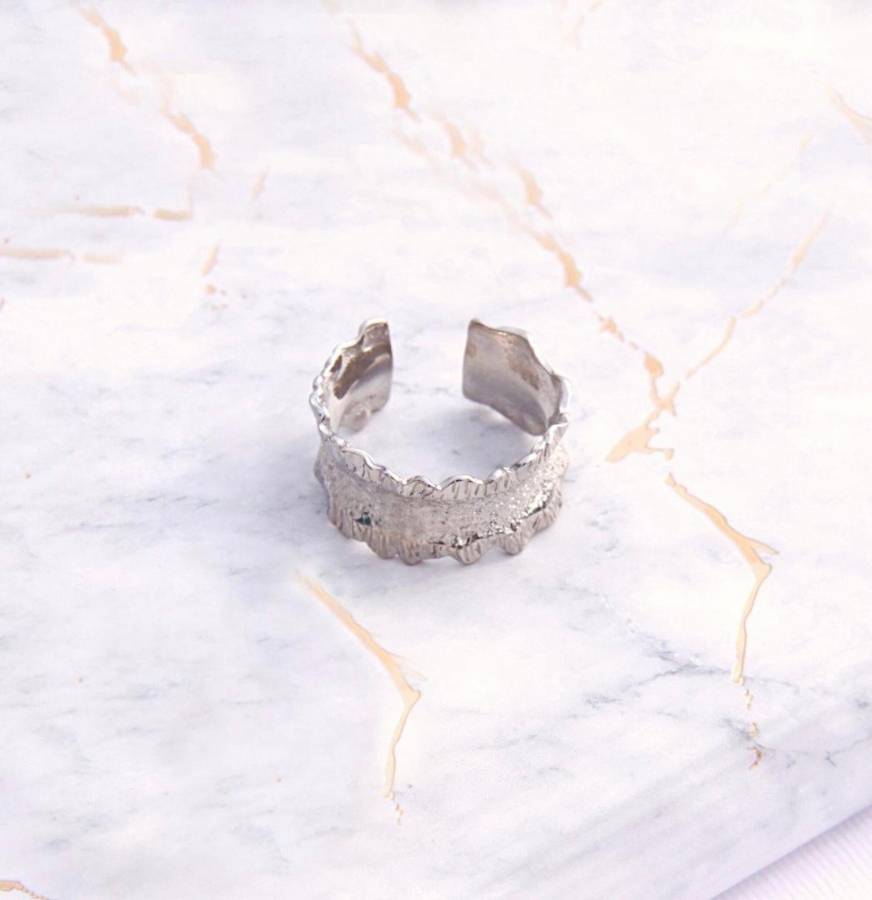 Silver Chunky Adjustable Ring, Open Ring