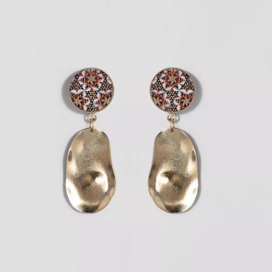 persian khatamkari art unique dangling earrings new design