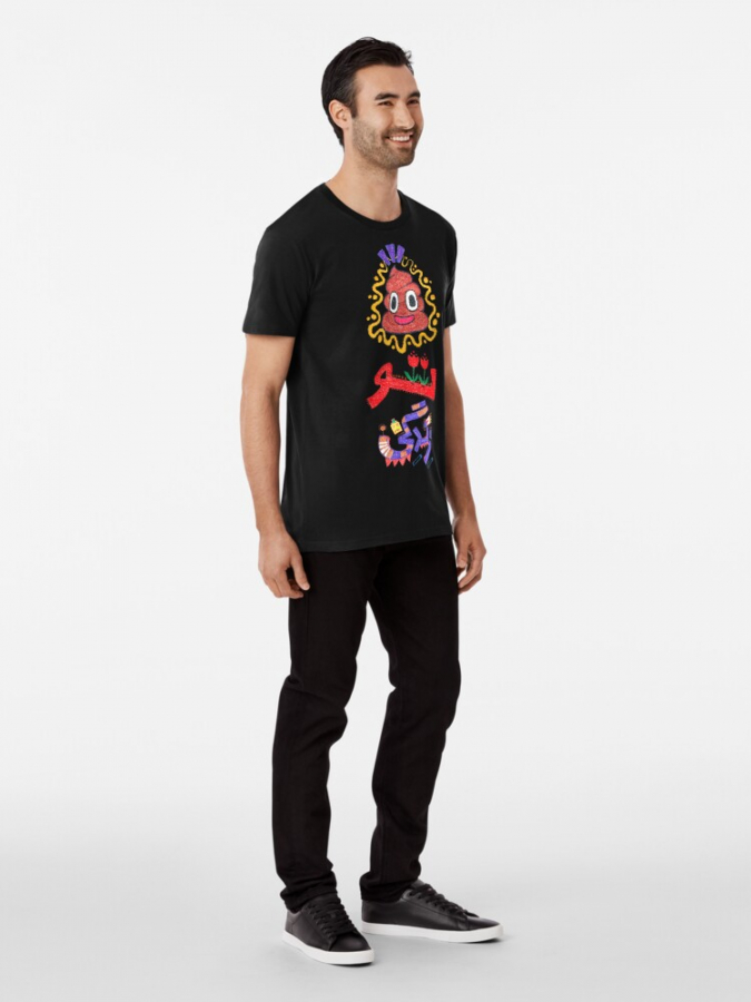 Persian Calligraphy Shit in This Life Illustration Men's T-shirt in 3 colors