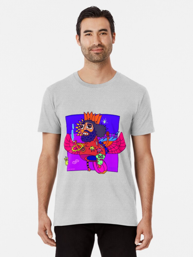 Funny Ahura Mazda Illustration Men's T-shirt 