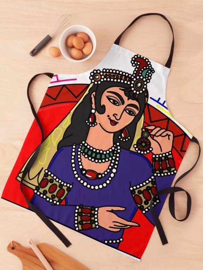 Persian Girl Illustration Apron 