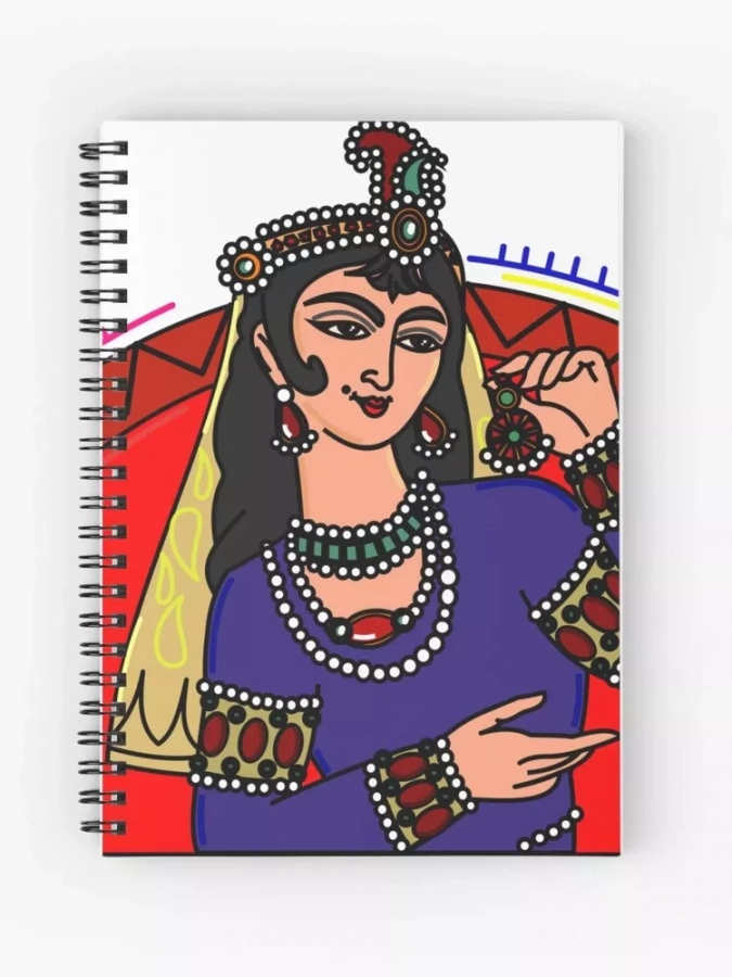 Persian Girl Illustration Notebook