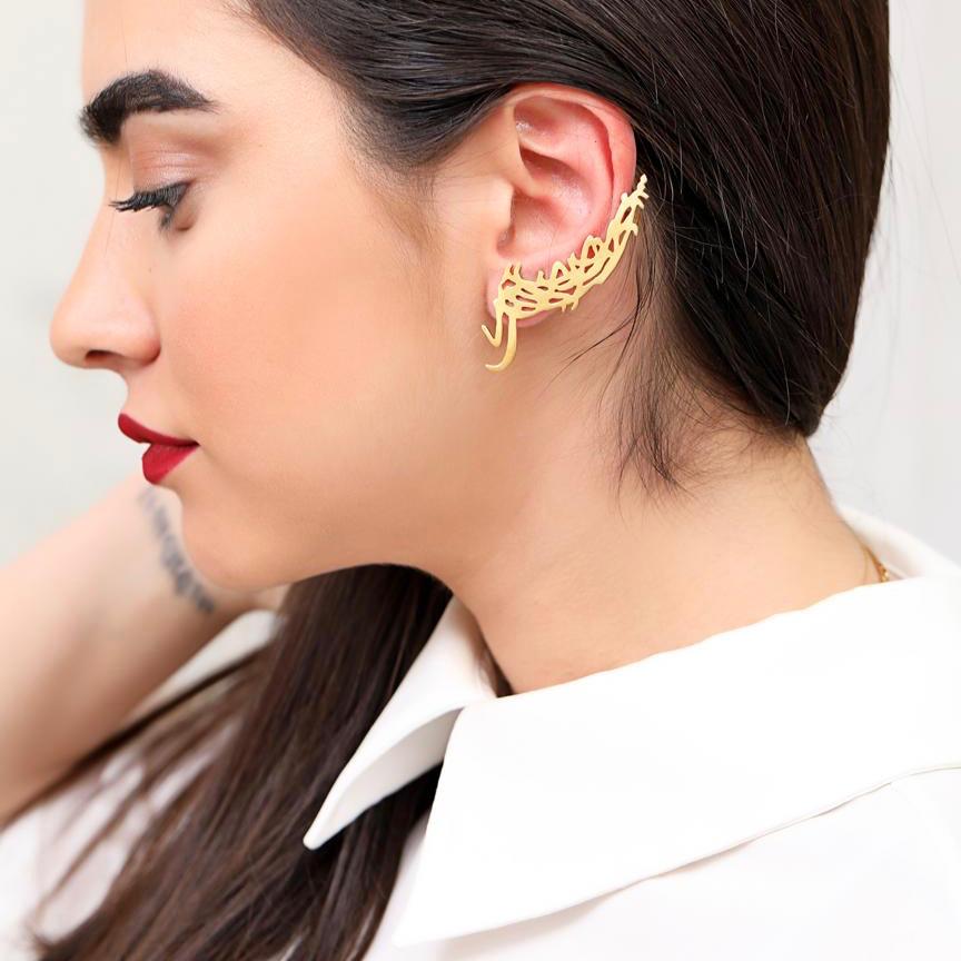 Ember Ear Cuff - Gold | Full ear earrings, Gold ear cuff, Ear cuff-sgquangbinhtourist.com.vn